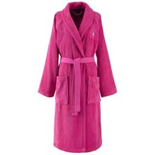 Ralph Lauren Home Polo Player Shawl Robe Pink Sky