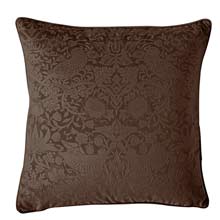 William Morris At Home Strawberry Thief Embossed Cushion Chocolate