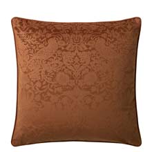 William Morris At Home Strawberry Thief Embossed Cushion Saffron