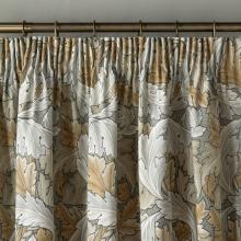 William Morris At Home Acanthus Flint Pencil Pleated Curtains