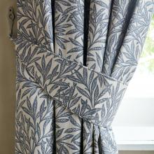 William Morris At Home Original Willow Indigo Pencil Pleated Curtains