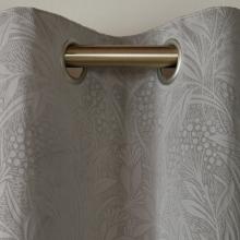 Laura Ashley Barley Steel Grey Embossed Eyelet Curtains