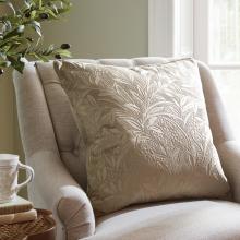 Laura Ashley Barley Embossed Cushion Natural