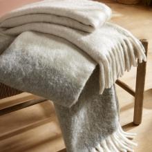 Laura Ashley Bronwen Steel Grey Throw