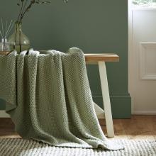 Laura Ashley Parker Sage Green Throw