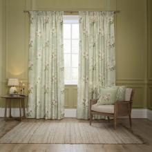 Sanderson Adele Floral Chenille Curtains Sage