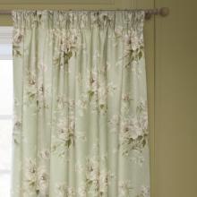 Sanderson Adele Floral Chenille Curtains Sage