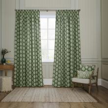 Sanderson Sessile Leaf Motif Curtains Leaf Green