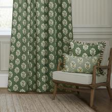 Sanderson Sessile Leaf Motif Curtains Leaf Green