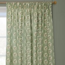 Sanderson Sessile Leaf Motif Curtains Sage Green