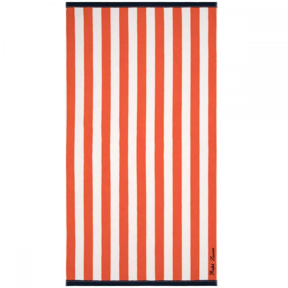 Ralph Lauren Hudsen Orange / White Beach Towel in Beach Towels