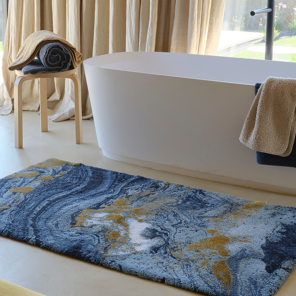 Luxury Paros Marble Bath Mat by Designer Abyss & Habidecor buy online from  the rug seller uk