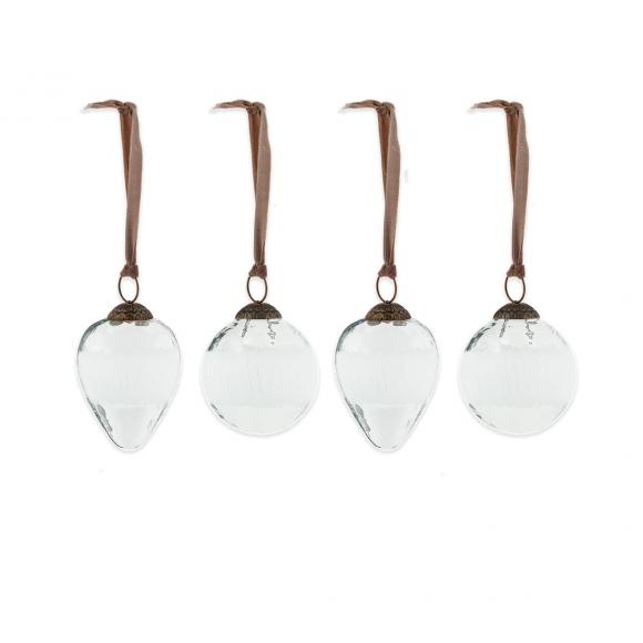 Nkuku Anara Etched Baubles (set of 4)