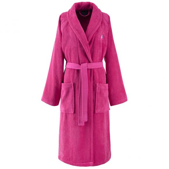 Ralph Lauren Home Polo Player Shawl Robe Pink Sky