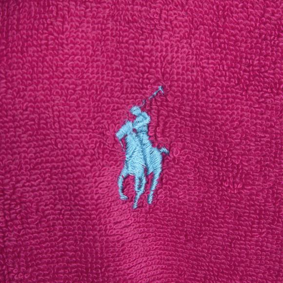 Ralph Lauren Home Polo Player Shawl Robe Pink Sky