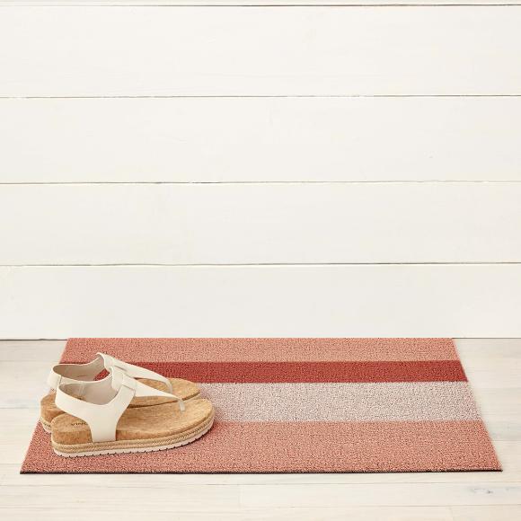 Chilewich Large Stripe Peach Shag Mat