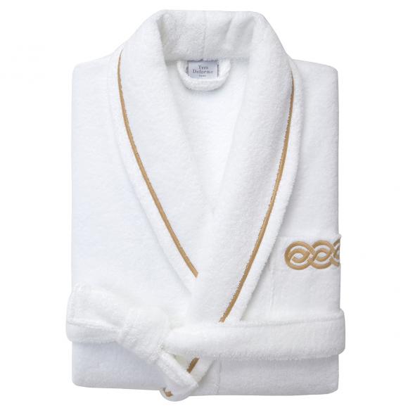 Yves Delorme Joyau Mens Shawl Collar Bathrobe