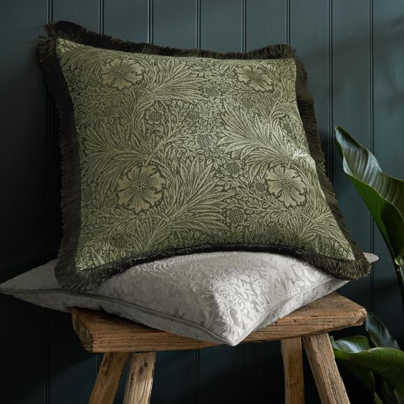 William Morris At Home Marigold Cushion Olive 50/50cm