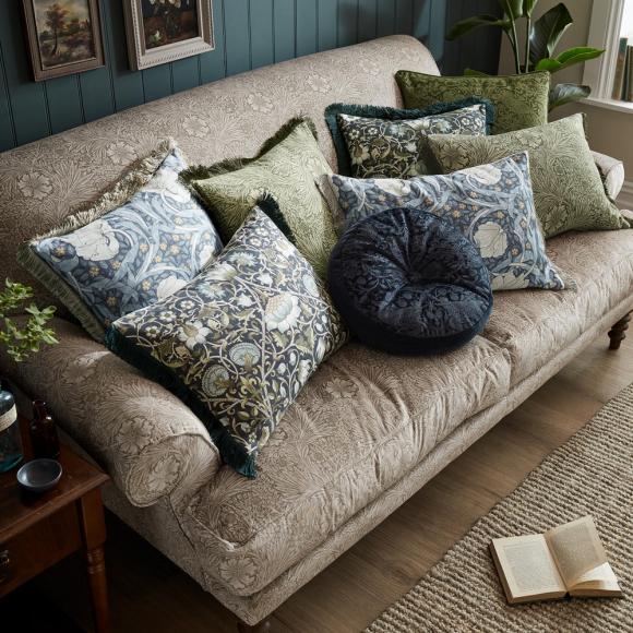 William Morris At Home Marigold Cushion Olive 50/50cm