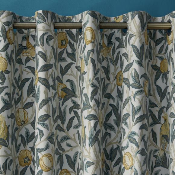 William Morris At Home Bird and Pomegranate Mineral Eyelet Headed Curtains