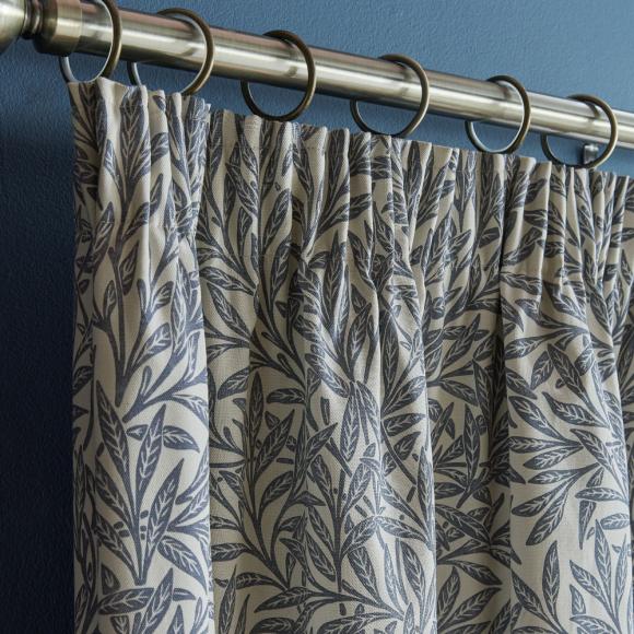 William Morris At Home Original Willow Indigo Pencil Pleated Curtains