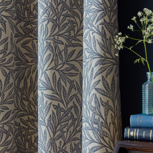 William Morris At Home Original Willow Indigo Pencil Pleated Curtains