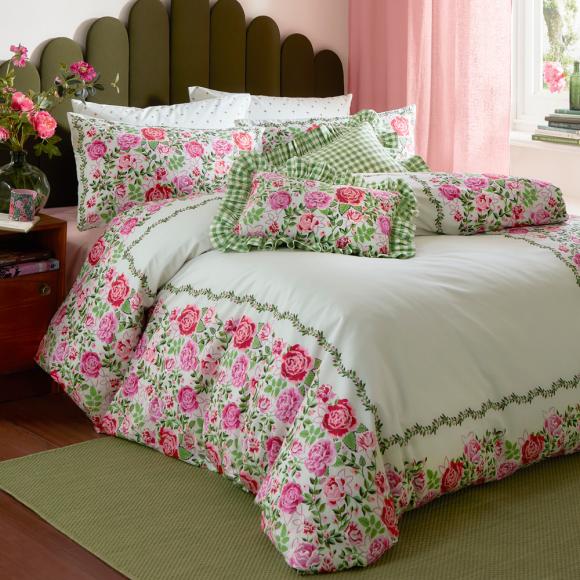 Cath Kidston Queen Park Rose 200 TC 3PC Duvet Cover shops Set