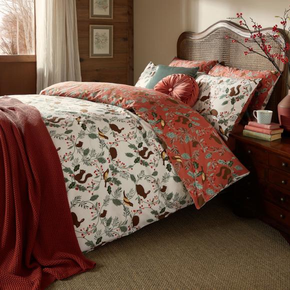 Laura Ashley Autumnal Woodland Duvet Cover Set