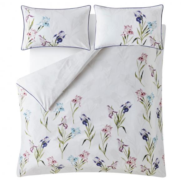 Laura Ashley Hawling Irises Grape Purple Duvet Cover Set