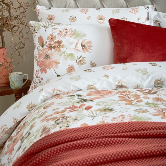 Laura Ashley Lewcombe Terracotta Duvet Cover Set