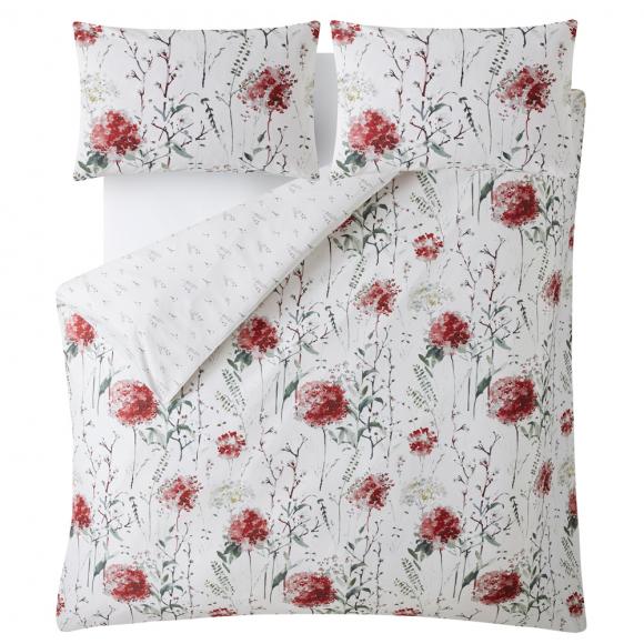 Laura Ashley Pallington Bloom Ruby Red Duvet Cover Set