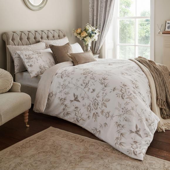 Laura Ashley Rowsham Garden Natural Duvet Cover Set