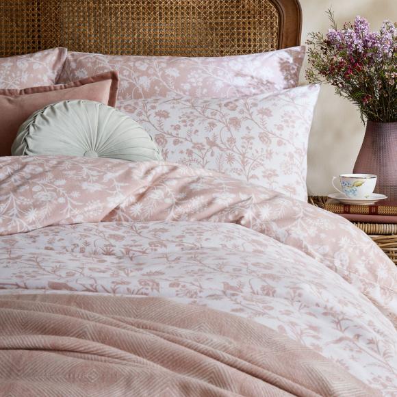 Laura Ashley Sheperds Purse Blush Pink Duvet Cover Set