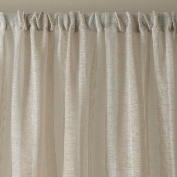 Laura Ashley Awning Stripe Sheer Panel Natural