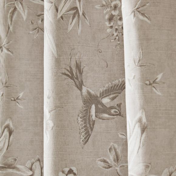 Laura Ashley Rowsham Garden Blackout Lined Curtains Natural