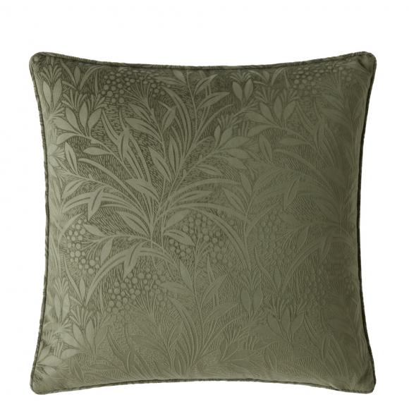 Laura Ashley Barley Embossed Cushion Olive Green