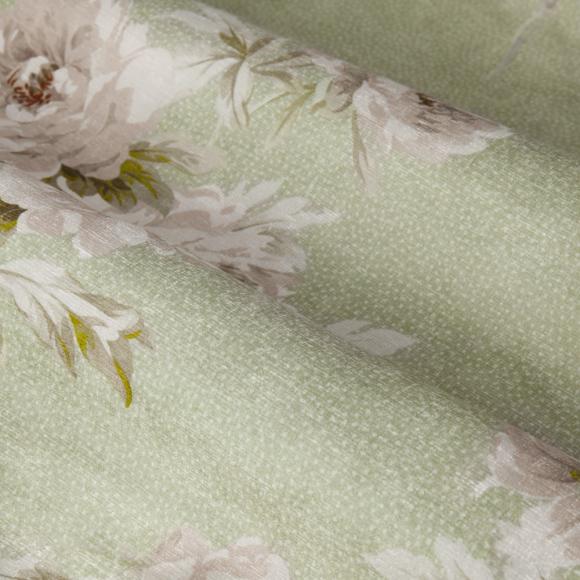 Sanderson Adele Floral Chenille Curtains Sage