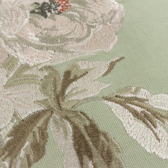 Sanderson Adele Floral Embroidered Cushion Cover Sage