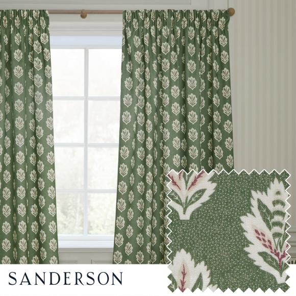 Sanderson Sessile Leaf Motif Curtains Leaf Green