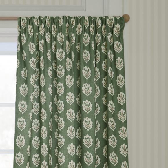 Sanderson Sessile Leaf Motif Curtains Leaf Green