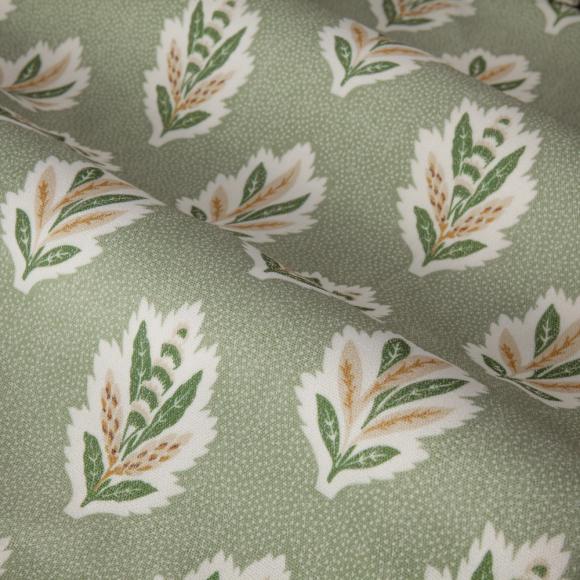 Sanderson Sessile Leaf Motif Curtains Sage Green