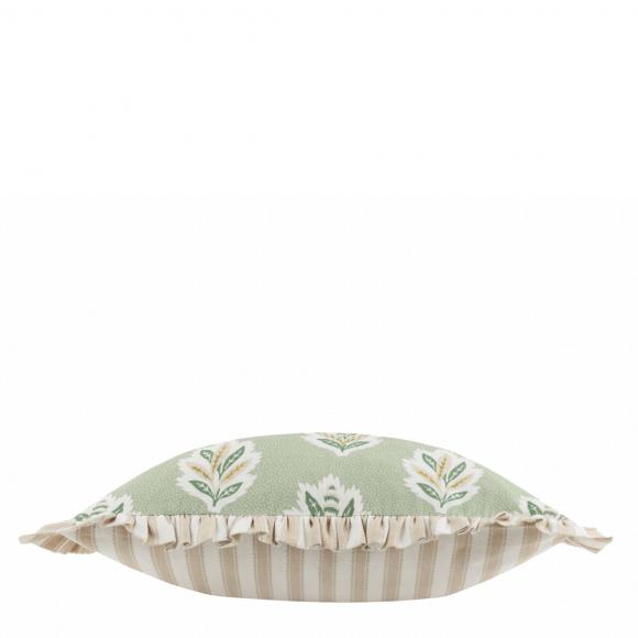 Sanderson Sessile Leaf Ruffle Cushion Sage