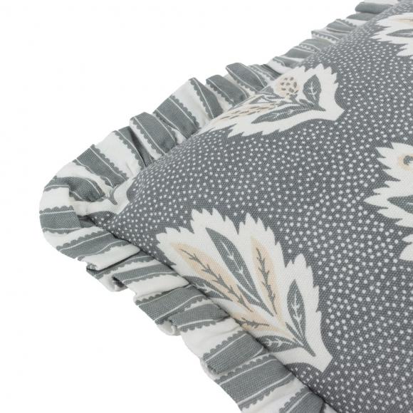 Sanderson Sessile Leaf Ruffle Cushion Delph Blue