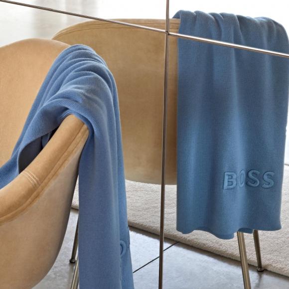 Boss Home Bold Logo Throw Denim