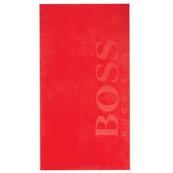 Hugo Boss Carved Red Flag Beach Towel In Beach Towels At