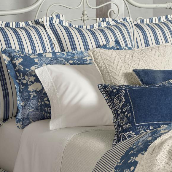 Ralph Lauren Katryne Bed Sheets in Flat Sheets at Seymour's Home